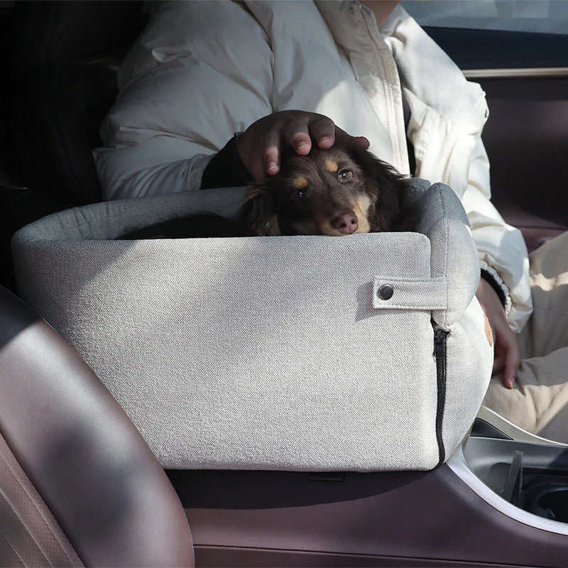 Portable Dog Car Seat Bed and Carrier for Small Pets - Safe Travel Accessory
