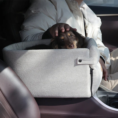 Portable Dog Car Seat Bed and Carrier for Small Pets - Safe Travel Accessory