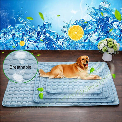 Cooling Ice Silk Pet Nest Pad for Dogs and Cats - Ideal for Summer Comfort