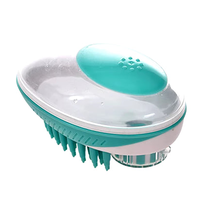 2-in-1 Pet Bath Brush and Massage Comb for Dogs and Cats - Soft Silicone Grooming Tool for Efficient Cleaning and Relaxation