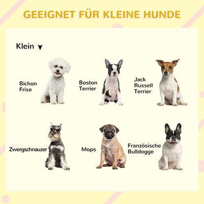 Pawhut Tannenholz-Hundehütte mit zwei Fressnapf-Schalen für Kleintiere, optimal für den Außenbereich