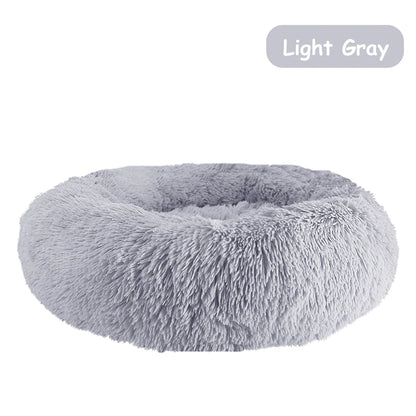 Premium Plush Donut Dog Bed - Warm, Soft, and Washable Calming Pet Bed for Small to Large Dogs and Cats - Ideal Winter Kennel Sofa Cushion Mat
