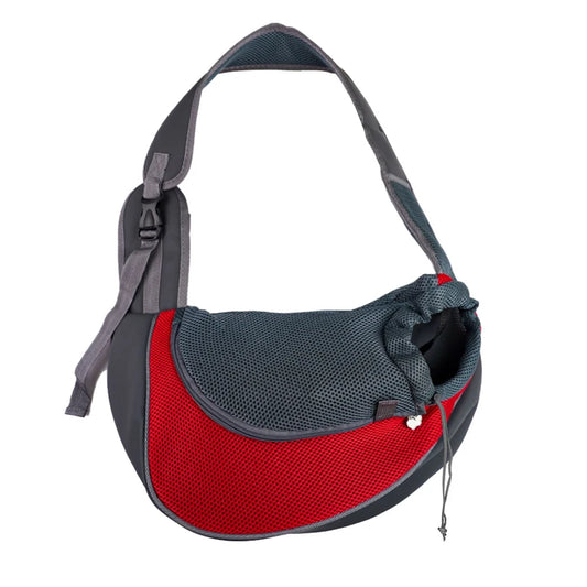 Premium Pet Carrier Backpack for Cats and Dogs - Mesh Sling Travel Tote with Adjustable Crossbody Shoulder Strap