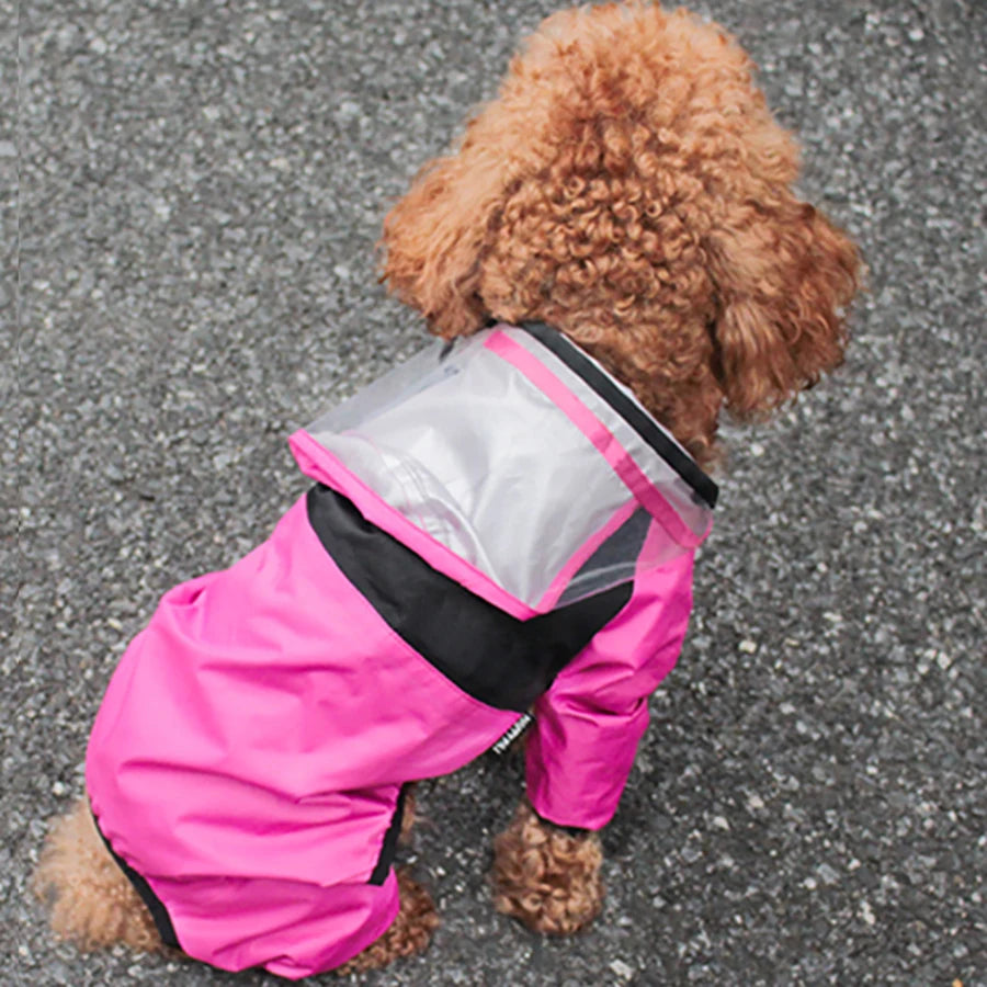 Waterproof Canine Raincoat - Water-Resistant Jumpsuit for Pets