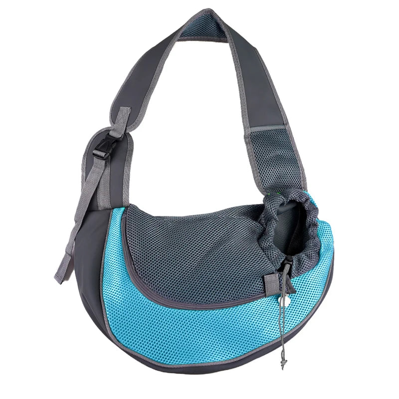 Premium Pet Carrier Backpack for Cats and Dogs - Mesh Sling Travel Tote with Adjustable Crossbody Shoulder Strap