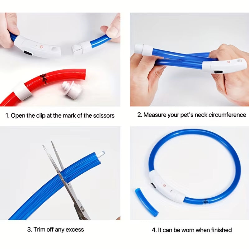 Rechargeable LED Dog Collar with Anti-Lost Technology