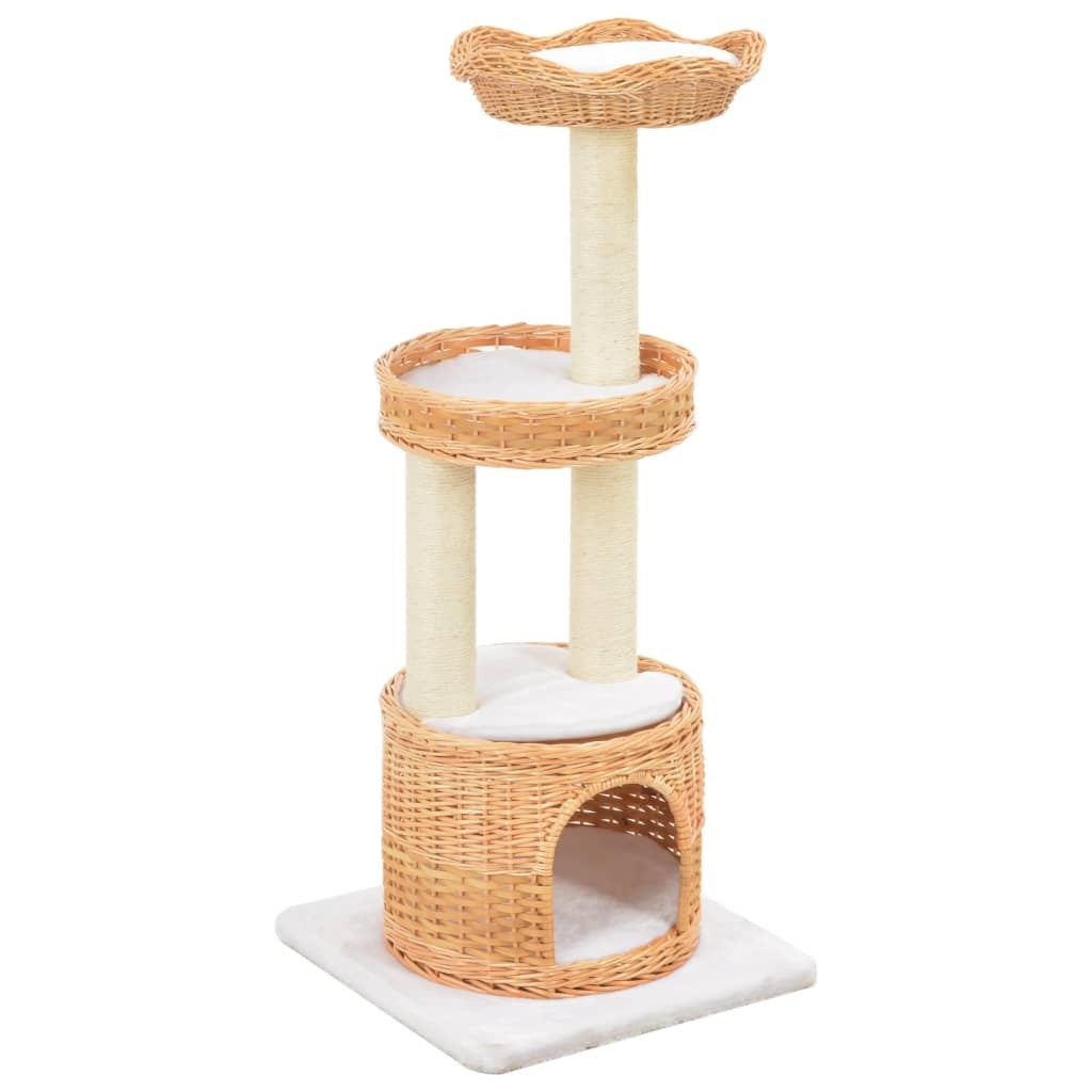 Weidenholz Katzenkratzbaum mit Sisal, 94 cm