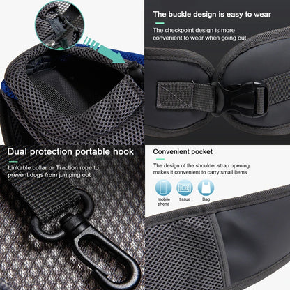 Premium Pet Carrier Backpack for Cats and Dogs - Mesh Sling Travel Tote with Adjustable Crossbody Shoulder Strap