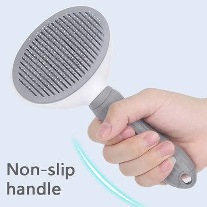 Self-Cleaning Pet Hair Removal Comb and Slicker Brush for Cats and Dogs - Professional Grooming Accessories