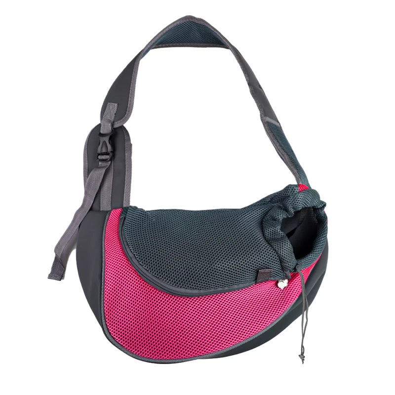Premium Pet Carrier Backpack for Cats and Dogs - Mesh Sling Travel Tote with Adjustable Crossbody Shoulder Strap