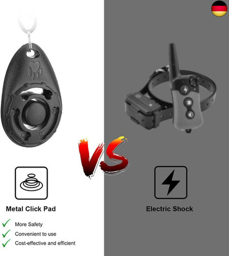 Diyife Hunde Clicker Set, 4 Stück für effektives Hundetraining