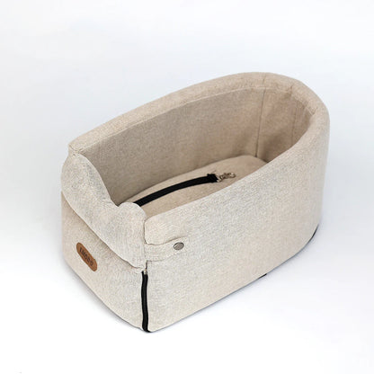 Portable Dog Car Seat Bed and Carrier for Small Pets - Safe Travel Accessory
