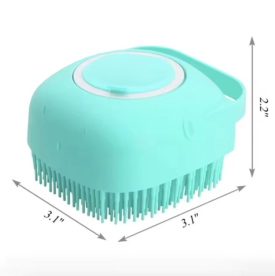 2-in-1 Pet Bath Brush and Massage Comb for Dogs and Cats - Soft Silicone Grooming Tool for Efficient Cleaning and Relaxation