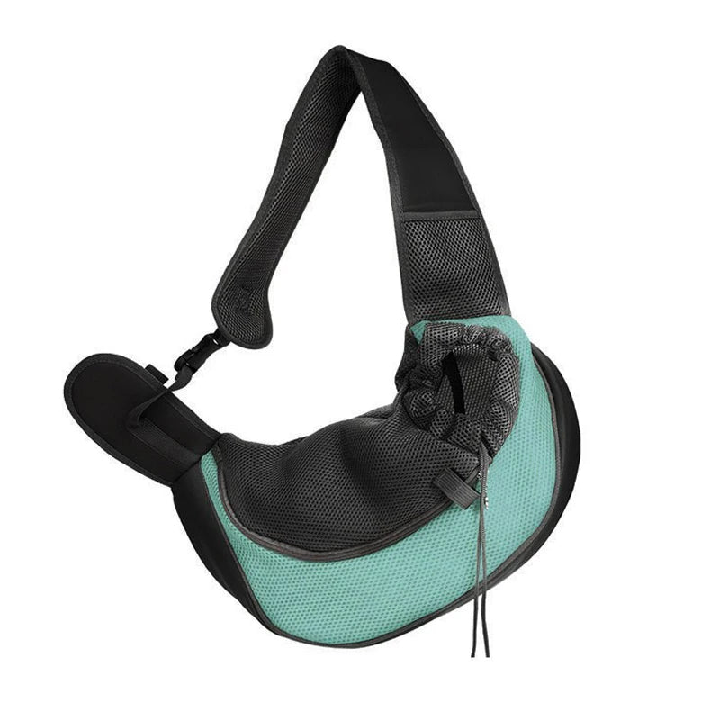 Premium Pet Carrier Backpack for Cats and Dogs - Mesh Sling Travel Tote with Adjustable Crossbody Shoulder Strap