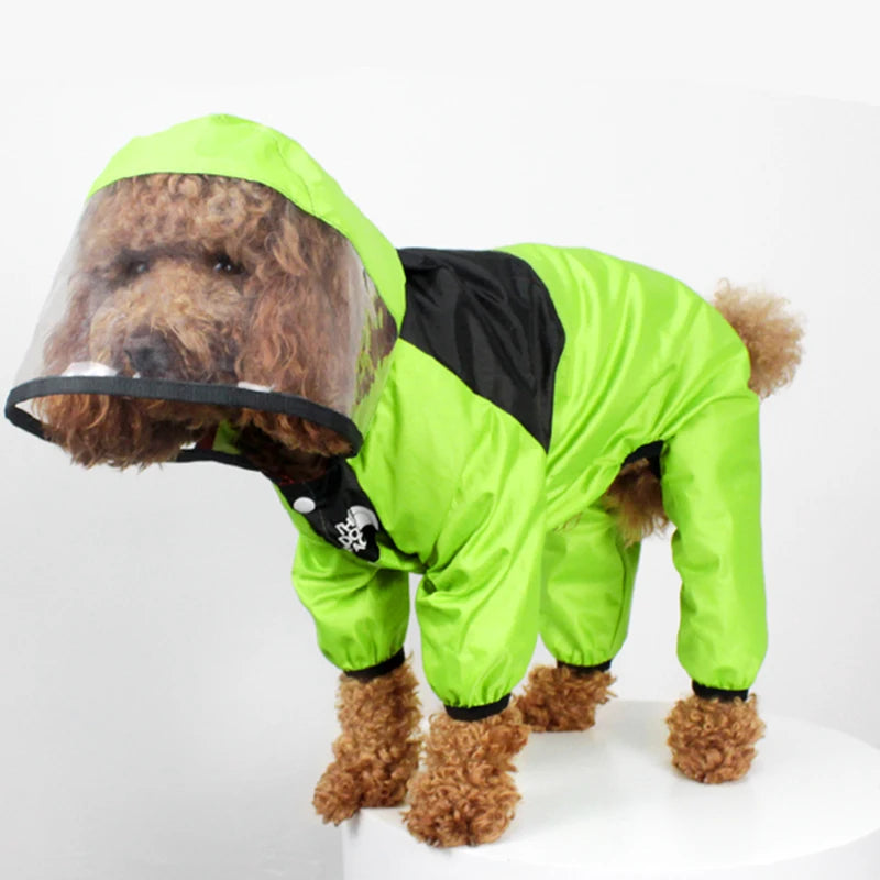 Waterproof Canine Raincoat - Water-Resistant Jumpsuit for Pets