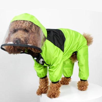 Waterproof Canine Raincoat - Water-Resistant Jumpsuit for Pets