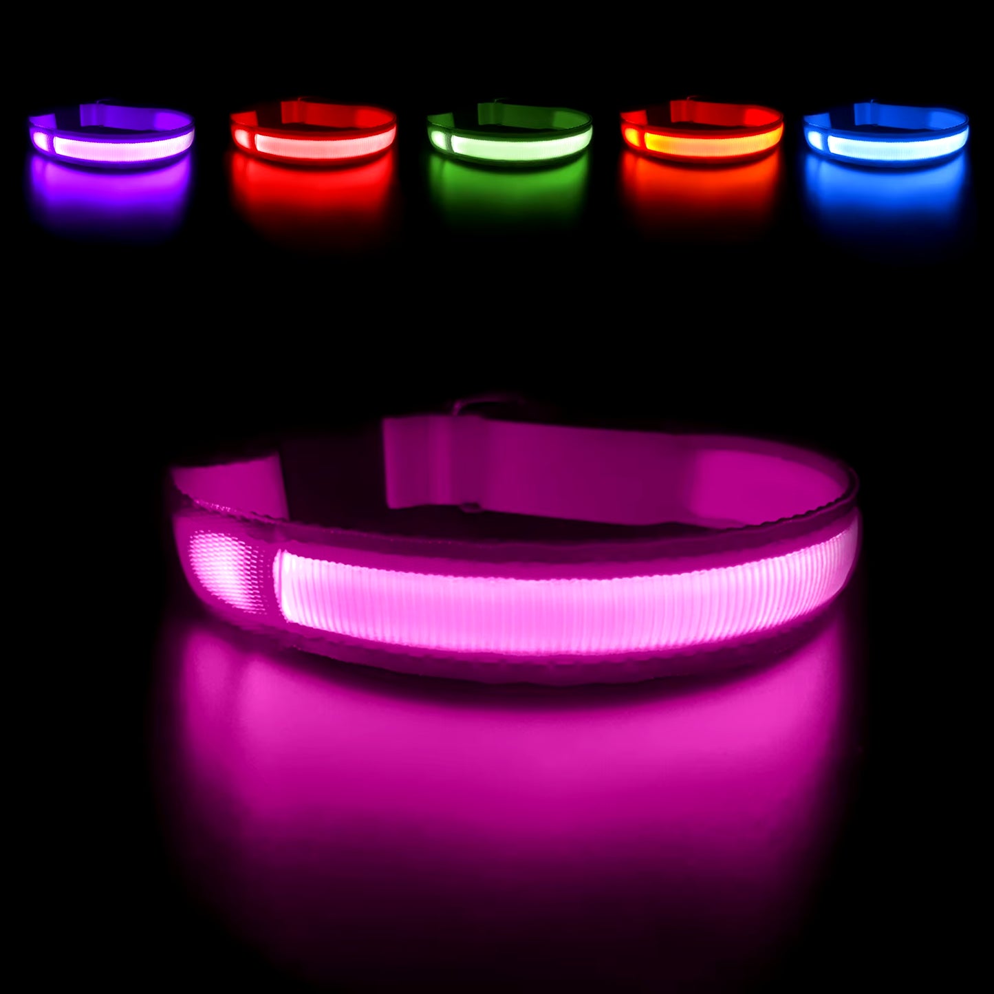 Luminous Waterproof LED Dog Collar with Flashing Safety Lights