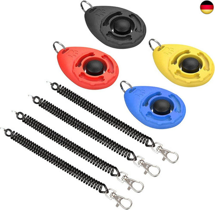 Diyife Hunde Clicker Set, 4 Stück für effektives Hundetraining