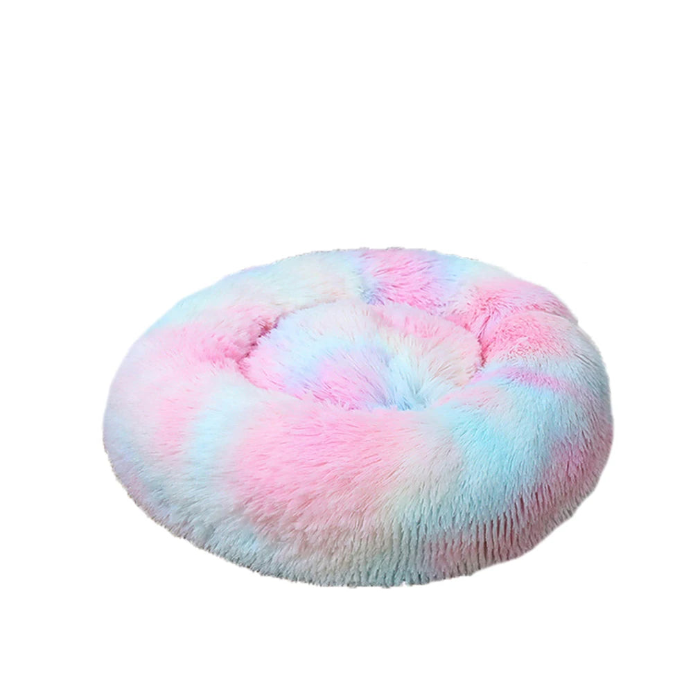 Premium Plush Donut Dog Bed - Warm, Soft, and Washable Calming Pet Bed for Small to Large Dogs and Cats - Ideal Winter Kennel Sofa Cushion Mat