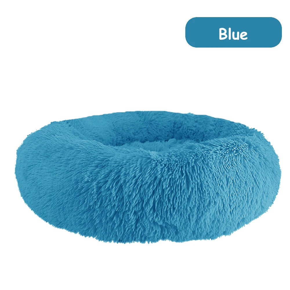 Premium Plush Donut Dog Bed - Warm, Soft, and Washable Calming Pet Bed for Small to Large Dogs and Cats - Ideal Winter Kennel Sofa Cushion Mat