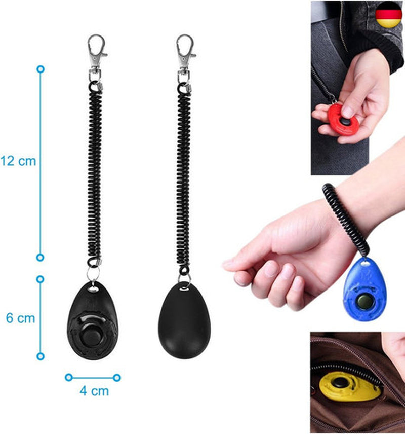 Diyife Hunde Clicker Set, 4 Stück für effektives Hundetraining