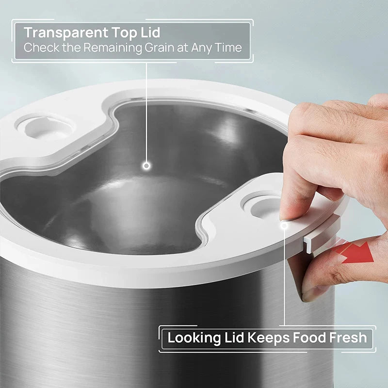 Smart App-Controlled Stainless Steel Cat and Dog Feeder - Automatic Double Meal Dispenser for Remote Feeding