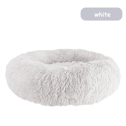 Premium Plush Donut Dog Bed - Warm, Soft, and Washable Calming Pet Bed for Small to Large Dogs and Cats - Ideal Winter Kennel Sofa Cushion Mat