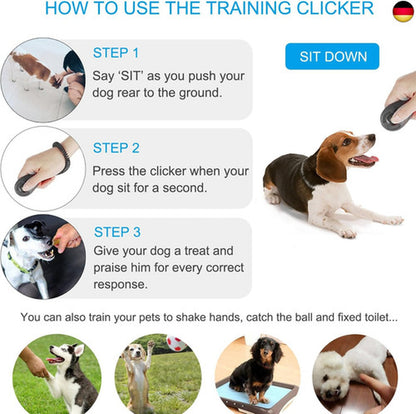 Diyife Hunde Clicker Set, 4 Stück für effektives Hundetraining