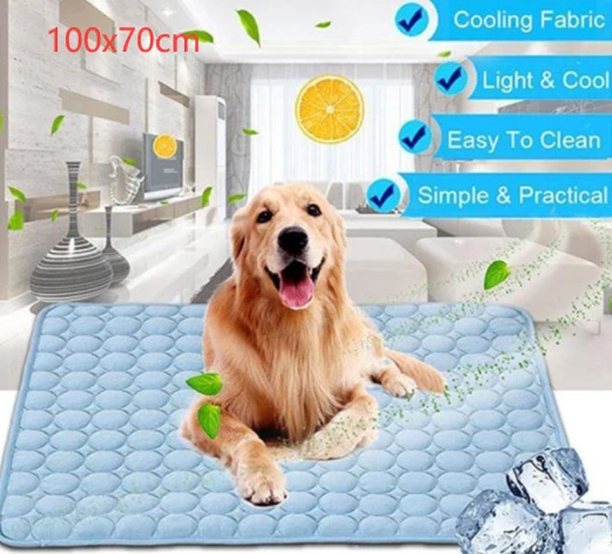Cooling Ice Silk Pet Nest Pad for Dogs and Cats - Ideal for Summer Comfort