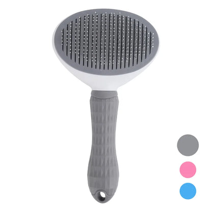Self-Cleaning Pet Hair Removal Comb and Slicker Brush for Cats and Dogs - Professional Grooming Accessories