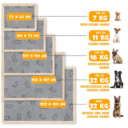 LOVPET® Waterproof Dog Blanket with Fleece Dry Bed for Pets, Accompanied by 3 Toy Bones