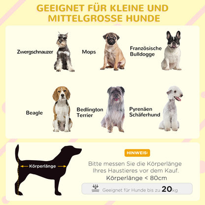 Pawhut Hundehütte aus Tannenholz mit wetterfestem Dach für den Außenbereich