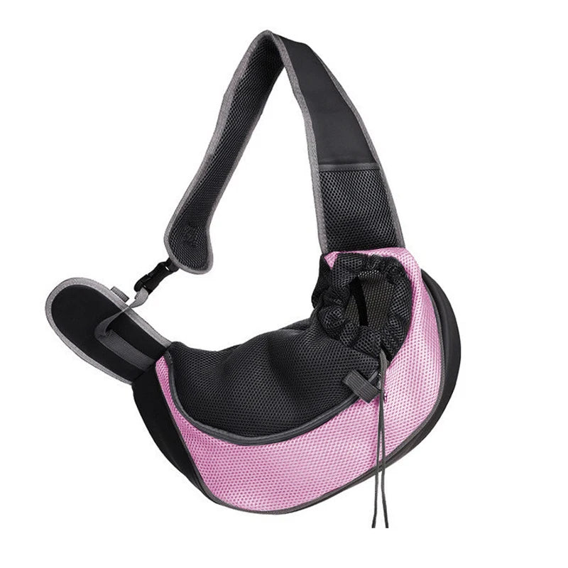 Premium Pet Carrier Backpack for Cats and Dogs - Mesh Sling Travel Tote with Adjustable Crossbody Shoulder Strap