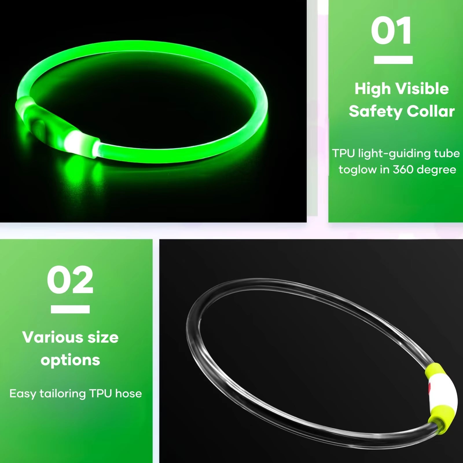 Rechargeable LED Dog Collar with Anti-Lost Technology