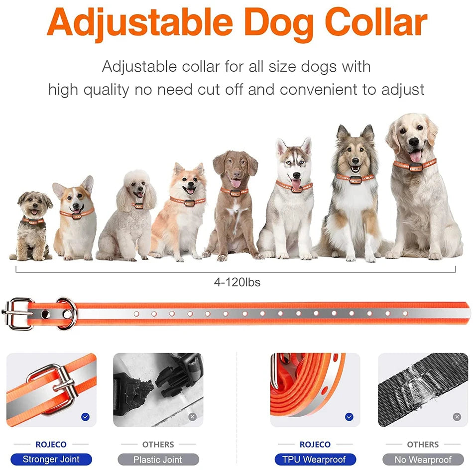 1000M Rechargeable Electric Dog Training Collar with Remote Control for Enhanced Bark Management and Behavioral Correction
