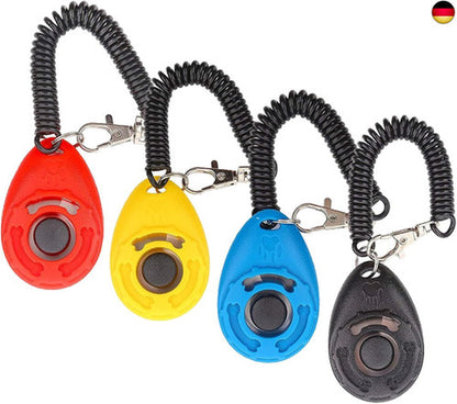 Diyife Hunde Clicker Set, 4 Stück für effektives Hundetraining
