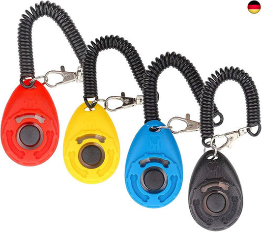 Diyife Hunde Clicker Set, 4 Stück für effektives Hundetraining